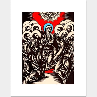 Our Lady Mother of God among the Apostles Posters and Art